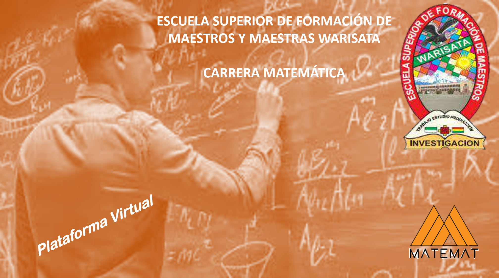 Portada Principal de la Plataforma de Matemática